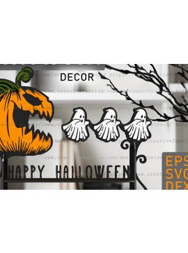 Σετ των 2 Intra απο ξύλο plywood 3mm-4mm πάχος - Halloween Decor  | Halloween Pacman Δίασταση 15x15 cm INTRAFABR-106072938