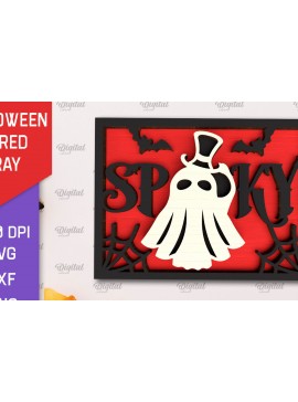 Σετ των 2 Intra απο ξύλο plywood 3mm-4mm πάχος - Σχέδιο κοπής λέιζερ διακόσμησης αποκριών Δίασταση 15x15 cm INTRAFABR-103785015