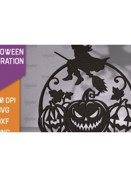 Σετ των 2 Intra απο ξύλο plywood 3mm-4mm πάχος - Σχέδιο κοπής λέιζερ διακόσμησης αποκριών Δίασταση 15x15 cm INTRAFABR-102832217