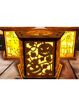 Σετ των 3 Intra απο ξύλο plywood 3mm-4mm πάχος - Διακοσμητικό Σετ Κηροπήγιο Απόκριες Δίασταση 4x4 cm INTRAFABR-106563985