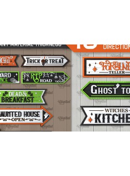 Σετ των 2 Intra απο ξύλο plywood 3mm-4mm πάχος - Πακέτο LaserCut Sign κατεύθυνσης αποκριών Δίασταση 15x15 cm INTRAFABR-106666782