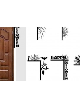 Σετ των 2 Intra απο ξύλο plywood 3mm-4mm πάχος - Halloween Door Corner. Δίασταση 15x15 cm INTRAFABR-35000260