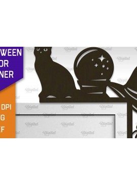 Σετ των 2 Intra απο ξύλο plywood 3mm-4mm πάχος - Σχέδιο κοπής με λέιζερ γωνία πόρτας αποκριών Δίασταση 15x15 cm INTRAFABR-104181277