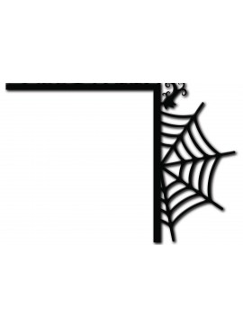 Σετ των 2 Intra απο ξύλο plywood 3mm-4mm πάχος - Halloween Door Corner Cut Laser Design 2 Δίασταση 15x15 cm INTRAFABR-125180640