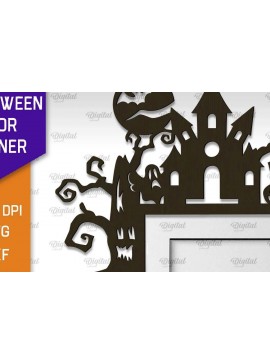 Σετ των 3 Intra απο ξύλο plywood 3mm-4mm πάχος - Σχέδιο κοπής με λέιζερ γωνία πόρτας αποκριών Δίασταση 15x15 cm INTRAFABR-104181417