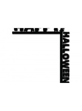 Σετ των 2 Intra απο ξύλο plywood 3mm-4mm πάχος - Σχέδιο κοπής με λέιζερ γωνία πόρτας Halloween 5 Δίασταση 15x15 cm INTRAFABR-125181517