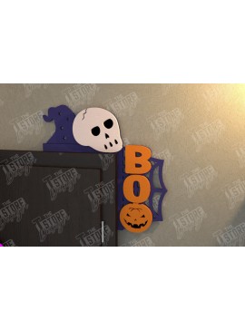 Σετ των 2 Intra απο ξύλο plywood 3mm-4mm πάχος - Halloween Door Corner | Διακόσμηση βεράντας Δίασταση 15x15 cm INTRAFABR-104382214