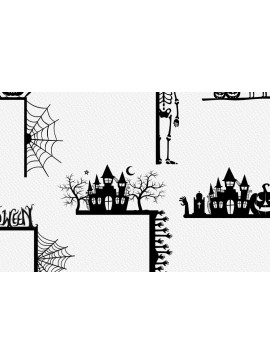 Σετ των 2 Intra απο ξύλο plywood 3mm-4mm πάχος - Halloween Door Corner  Δίασταση 15x15 cm INTRAFABR-77756511