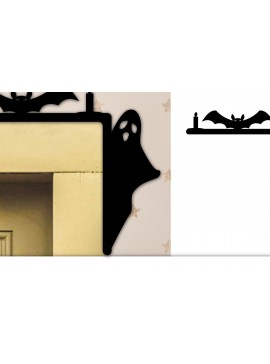 Σετ των 2 Intra απο ξύλο plywood 3mm-4mm πάχος - Halloween Door Corner. Δίασταση 15x15 cm INTRAFABR-34585811