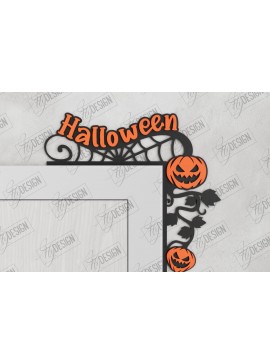 Σετ των 2 Intra απο ξύλο plywood 3mm-4mm πάχος - Halloween Door Corners | Διακόσμηση βεράντας Δίασταση 15x15 cm INTRAFABR-104676323