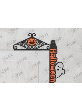 Σετ των 2 Intra απο ξύλο plywood 3mm-4mm πάχος - Halloween Door Corners | Διακόσμηση βεράντας Δίασταση 15x15 cm INTRAFABR-104676552