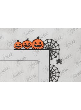Σετ των 2 Intra απο ξύλο plywood 3mm-4mm πάχος - Halloween Door Corners | Διακόσμηση βεράντας Δίασταση 15x15 cm INTRAFABR-104676661