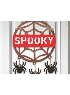 Σετ των 3 Intra απο ξύλο plywood 3mm-4mm πάχος - Halloween Door Hanger  Δίασταση 15x15 cm INTRAFABR-102980606