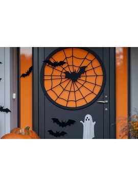 Σετ των 2 Intra απο ξύλο plywood 3mm-4mm πάχος - Κρεμάστρα πόρτας Halloween  Cut File Δίασταση 15x15 cm INTRAFABR-106576640