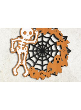 Σετ των 2 Intra απο ξύλο plywood 3mm-4mm πάχος - Κρεμάστρα πόρτας αποκριών με σκελετό Δίασταση 12x12 cm INTRAFABR-106267836