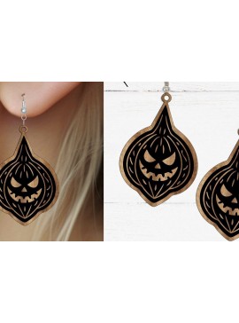 Σετ των 2 Intra απο ξύλο plywood 3mm-4mm πάχος -  κοπής με λέιζερ αποκριάτικων σκουλαρικιών, Glowfo Δίασταση 20x20 cm INTRAFABR-105155751