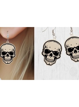 Σετ των 2 Intra απο ξύλο plywood 3mm-4mm πάχος -  κοπής με λέιζερ αποκριάτικων σκουλαρικιών Δίασταση 20x20 cm INTRAFABR-77017704