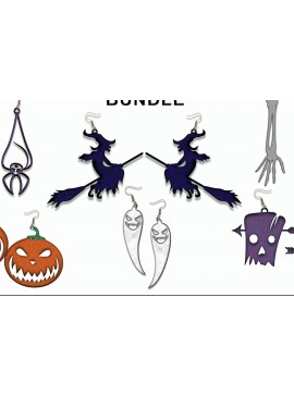 Σετ των 3 Intra απο ξύλο plywood 3mm-4mm πάχος - Πακέτο αποκριάτικων σκουλαρικιών  Δίασταση 3x3 cm INTRAFABR-30718621