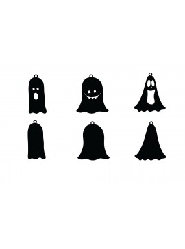 Σετ των 3 Intra απο ξύλο plywood 3mm-4mm πάχος - Halloween Earring  ,Spooky Earrings Δίασταση 3x3 cm INTRAFABR-78980141