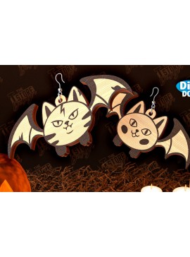 Σετ των 3 Intra απο ξύλο plywood 3mm-4mm πάχος - Σκουλαρίκια απόκριες | Σχέδιο Bijoux | CNC Δίασταση 3x3 cm INTRAFABR-99933780