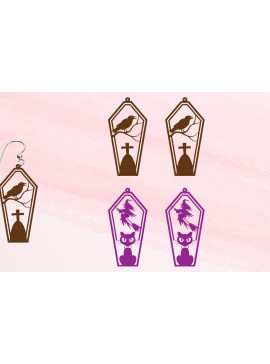 Σετ των 3 Intra απο ξύλο plywood 3mm-4mm πάχος - Σκουλαρίκια απόκριες | Μπρελόκ αποκριών Δίασταση 3x3 cm INTRAFABR-104283658