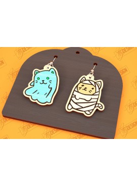 Σετ των 3 Intra απο ξύλο plywood 3mm-4mm πάχος - Σκουλαρίκια απόκριες | Κοσμήματα | Μπιζού Δίασταση 3x3 cm INTRAFABR-100472814