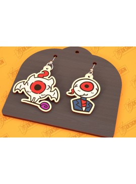 Σετ των 3 Intra απο ξύλο plywood 3mm-4mm πάχος - Σκουλαρίκια απόκριες | Κοσμήματα | Μπιζού Δίασταση 3x3 cm INTRAFABR-100472825