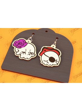 Σετ των 3 Intra απο ξύλο plywood 3mm-4mm πάχος - Σκουλαρίκια απόκριες | Κοσμήματα | Μπιζού Δίασταση 3x3 cm INTRAFABR-100472848