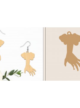 Σετ των 3 Intra απο ξύλο plywood 3mm-4mm πάχος - Αποκριάτικα σκουλαρίκια με λέιζερ Δίασταση 3x3 cm INTRAFABR-102816977