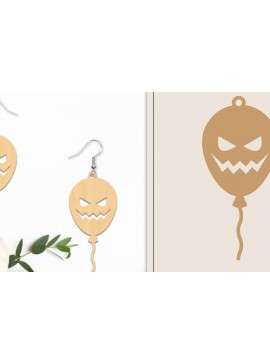 Σετ των 3 Intra απο ξύλο plywood 3mm-4mm πάχος - Αποκριάτικα σκουλαρίκια με λέιζερ Δίασταση 3x3 cm INTRAFABR-102817007