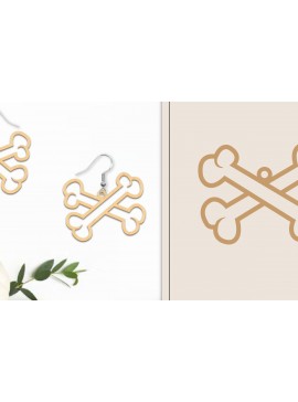 Σετ των 3 Intra απο ξύλο plywood 3mm-4mm πάχος - Αποκριάτικα σκουλαρίκια με λέιζερ Δίασταση 3x3 cm INTRAFABR-102817012