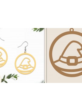 Σετ των 3 Intra απο ξύλο plywood 3mm-4mm πάχος - Αποκριάτικα σκουλαρίκια με λέιζερ Δίασταση 3x3 cm INTRAFABR-102817517