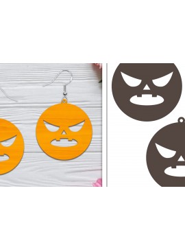 Σετ των 3 Intra απο ξύλο plywood 3mm-4mm πάχος - Αποκριάτικα σκουλαρίκια με λέιζερ Δίασταση 3x3 cm INTRAFABR-103766312