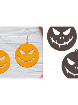 Σετ των 3 Intra απο ξύλο plywood 3mm-4mm πάχος - Αποκριάτικα σκουλαρίκια με λέιζερ Δίασταση 3x3 cm INTRAFABR-103766341