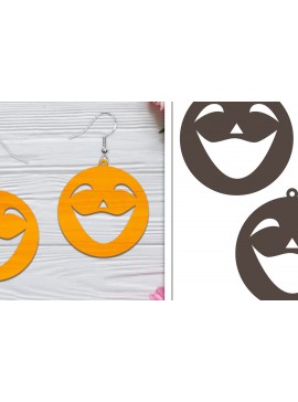 Σετ των 3 Intra απο ξύλο plywood 3mm-4mm πάχος - Αποκριάτικα σκουλαρίκια με λέιζερ Δίασταση 3x3 cm INTRAFABR-103766382