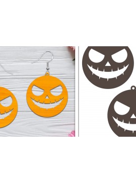 Σετ των 3 Intra απο ξύλο plywood 3mm-4mm πάχος - Αποκριάτικα σκουλαρίκια με λέιζερ Δίασταση 3x3 cm INTRAFABR-103766520