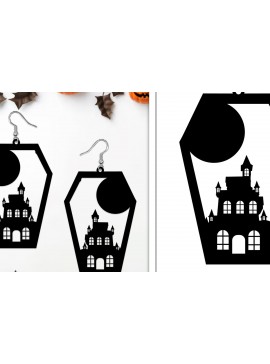 Σετ των 3 Intra απο ξύλο plywood 3mm-4mm πάχος - Αποκριάτικα σκουλαρίκια με λέιζερ Δίασταση 3x3 cm INTRAFABR-103887426