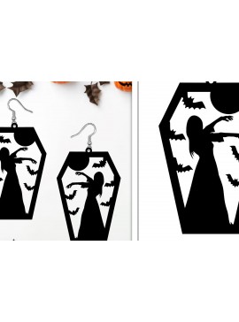 Σετ των 3 Intra απο ξύλο plywood 3mm-4mm πάχος - Αποκριάτικα σκουλαρίκια με λέιζερ Δίασταση 3x3 cm INTRAFABR-103887604