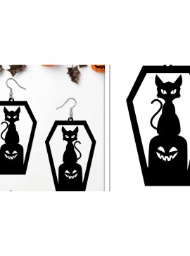 Σετ των 3 Intra απο ξύλο plywood 3mm-4mm πάχος - Αποκριάτικα σκουλαρίκια με λέιζερ Δίασταση 3x3 cm INTRAFABR-103887641