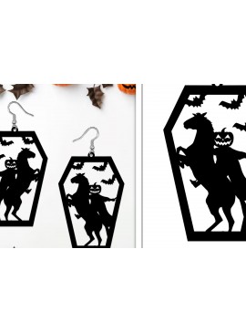 Σετ των 3 Intra απο ξύλο plywood 3mm-4mm πάχος - Αποκριάτικα σκουλαρίκια με λέιζερ Δίασταση 3x3 cm INTRAFABR-103888042