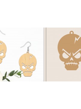 Σετ των 3 Intra απο ξύλο plywood 3mm-4mm πάχος - Αποκριάτικα σκουλαρίκια με λέιζερ Δίασταση 3x3 cm INTRAFABR-102816766