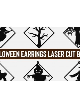 Σετ των 3 Intra απο ξύλο plywood 3mm-4mm πάχος - Πακέτο κοπής λέιζερ αποκριάτικων σκουλαρίκια 2 Δίασταση 3x3 cm INTRAFABR-75154334