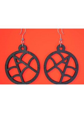 Σετ των 3 Intra απο ξύλο plywood 3mm-4mm πάχος - Αποκριάτικα σκουλαρίκια Laser Cut  Δίασταση 3x3 cm INTRAFABR-75894576