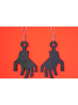 Σετ των 3 Intra απο ξύλο plywood 3mm-4mm πάχος - Αποκριάτικα σκουλαρίκια Laser Cut  Δίασταση 3x3 cm INTRAFABR-75894390