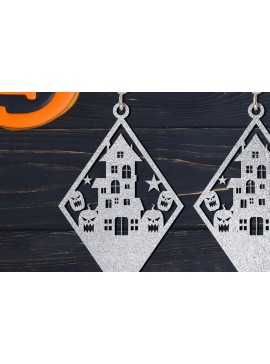 Σετ των 3 Intra απο ξύλο plywood 3mm-4mm πάχος - Σετ αποκριάτικων σκουλαρίκια Laser Cut  Δίασταση 3x3 cm INTRAFABR-105443925