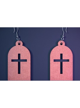 Σετ των 3 Intra απο ξύλο plywood 3mm-4mm πάχος - Αποκριάτικα σκουλαρίκια με λέιζερ  |Spooky Δίασταση 3x3 cm INTRAFABR-73060927