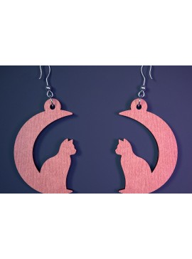 Σετ των 3 Intra απο ξύλο plywood 3mm-4mm πάχος - Αποκριάτικα σκουλαρίκια με λέιζερ  |Spooky Δίασταση 3x3 cm INTRAFABR-73060962