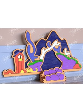 Σετ των 2 Intra απο ξύλο plywood 3mm-4mm πάχος - Halloween Garden Door | Στοιχειωμένο Σπίτι Δίασταση 15x15 cm INTRAFABR-104180815