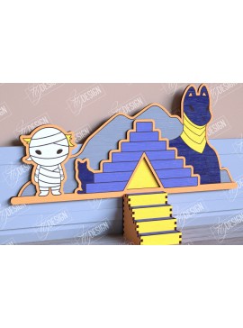 Σετ των 2 Intra απο ξύλο plywood 3mm-4mm πάχος - Halloween Garden Door | Στοιχειωμένο Σπίτι Δίασταση 15x15 cm INTRAFABR-104180838
