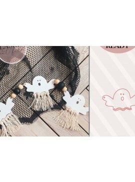 Σετ των 3 Intra απο ξύλο plywood 3mm-4mm πάχος - Halloween Garland  Δίασταση 4x4 cm INTRAFABR-72643611